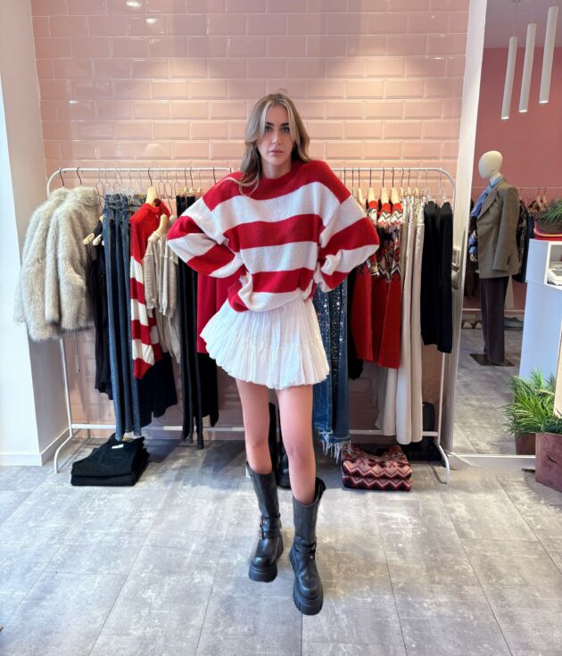 Maglione Lisa riga rossa Aniye By