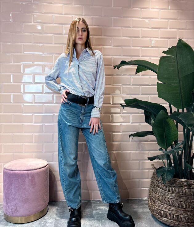 Jeans barrel Zumi blu Tensione In
