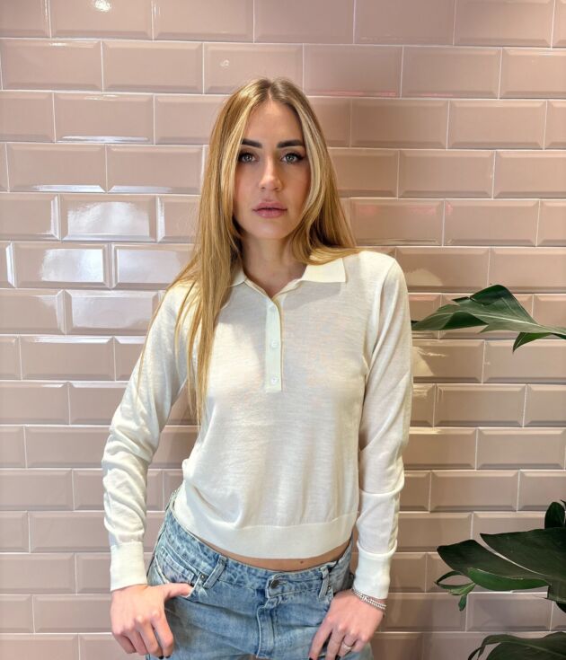 Maglia polo donna a maniche lunghe Tensione In