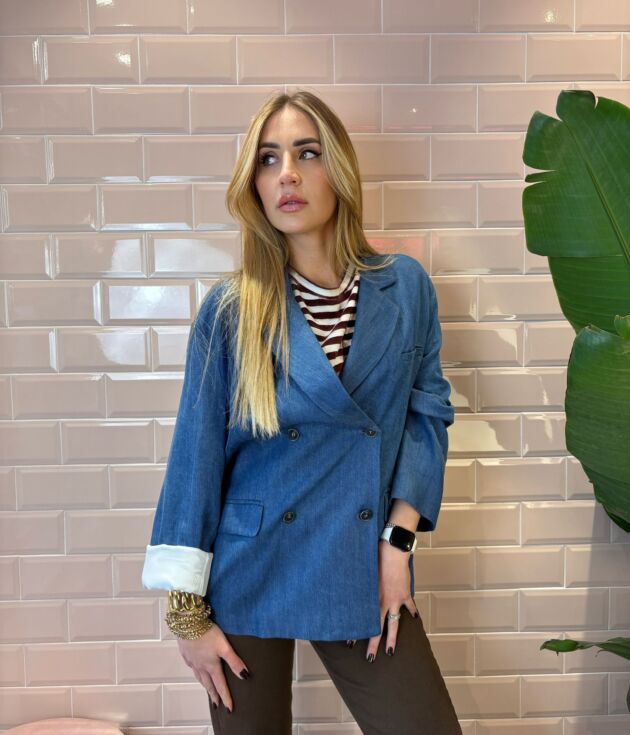 Blazer effetto denim -Tensione in