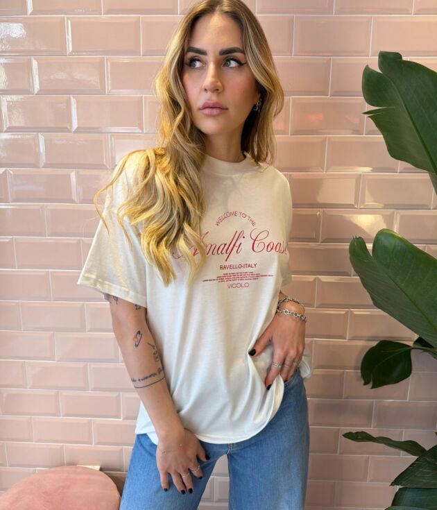 T-shirt over stampa “Amalfi Coast” Vicolo